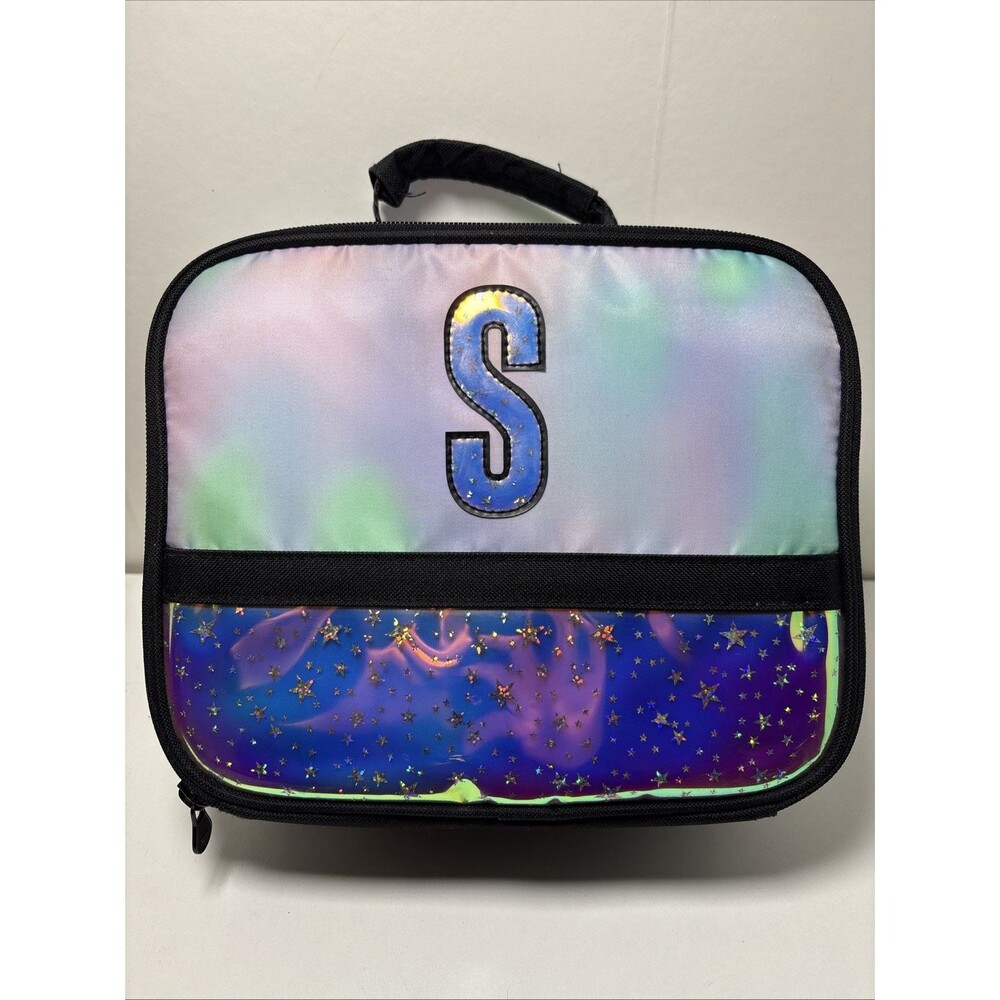 Initial S Justice Dye Effect Lunch Tote Box Bag